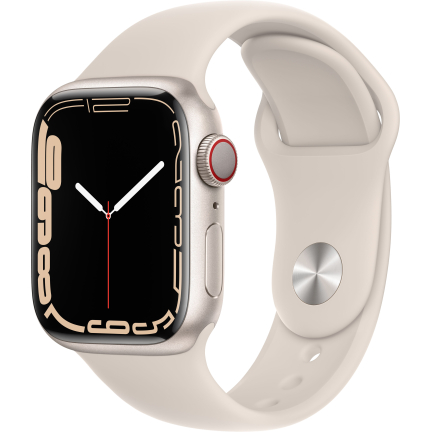 Apple Watch S7 41mm Starlight Aluminum Case / Starlight Sport Band
